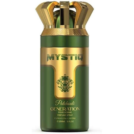 Patchouli Generation 250ml Extra Long Lasting Perfume Body Spray by Mystiq Nylaa for Him With Gurjun Balsam, Woody Accord, Patchouli, Musk and Vanilla