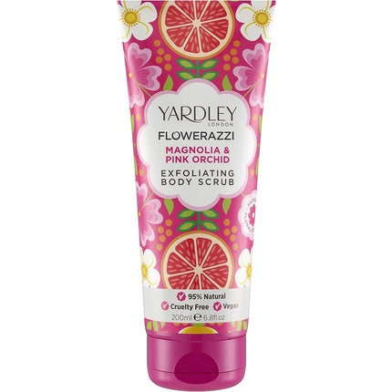 Yardley London Flowerazzi Magnolia and Pink Orchid Exfoliating Body Scrub