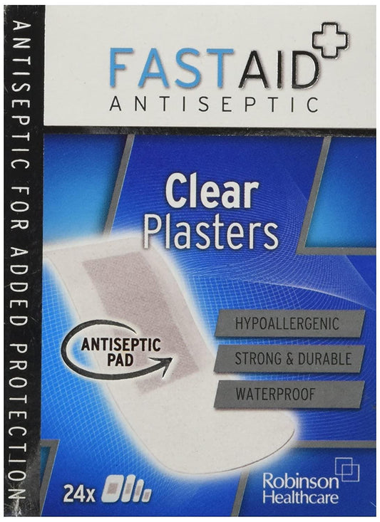 Fastaid Plasters Clear Pack of 24 - welzo