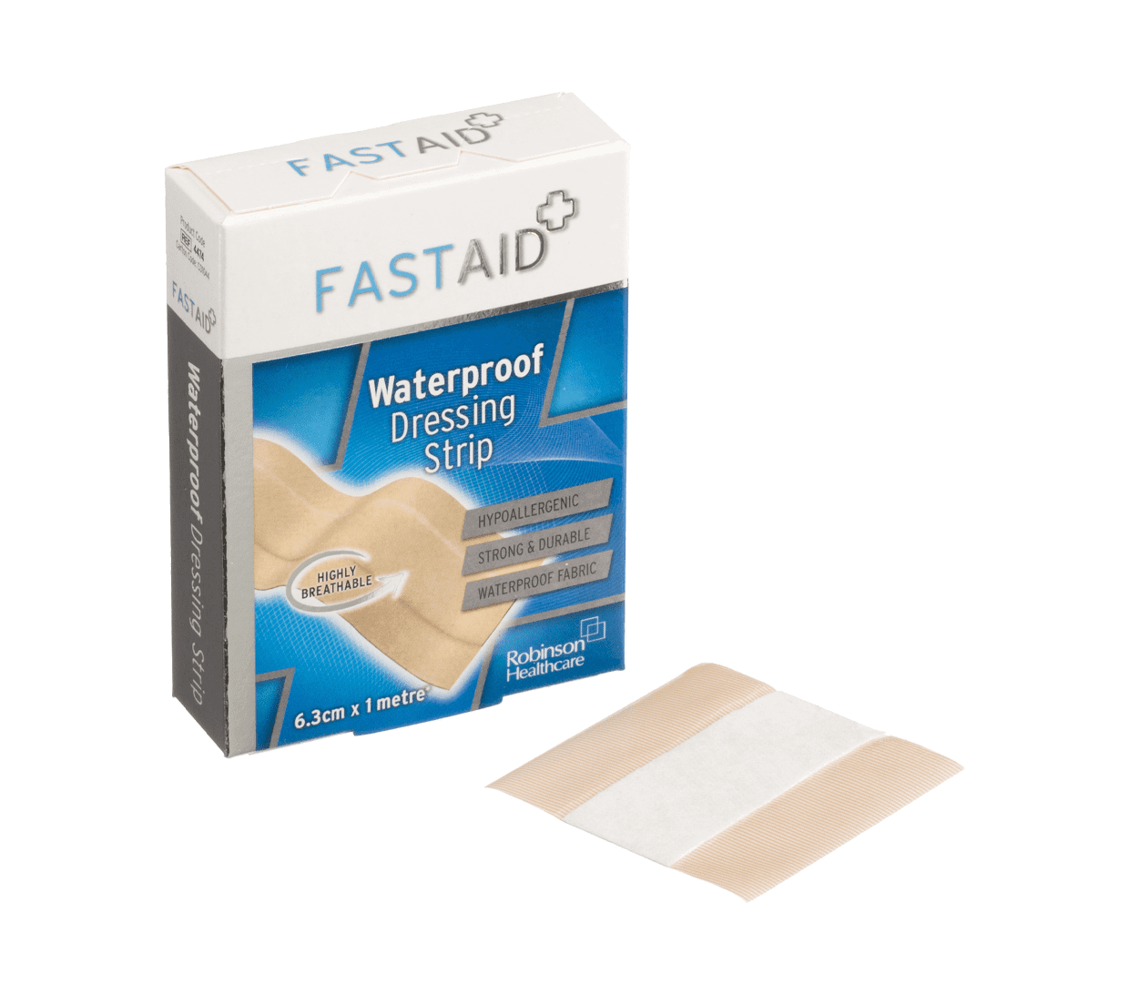 Fastaid Plasters Waterproof Strip 6.3cm x 1m - welzo