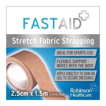 Fastaid Stretch Fabric Strapping 2.5cm x 1.5m - welzo