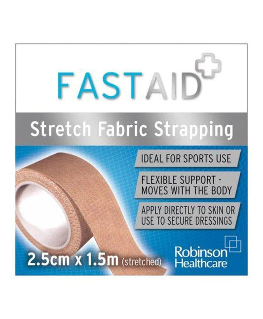 Fastaid Stretch Fabric Strapping 2.5cm x 1.5m - welzo