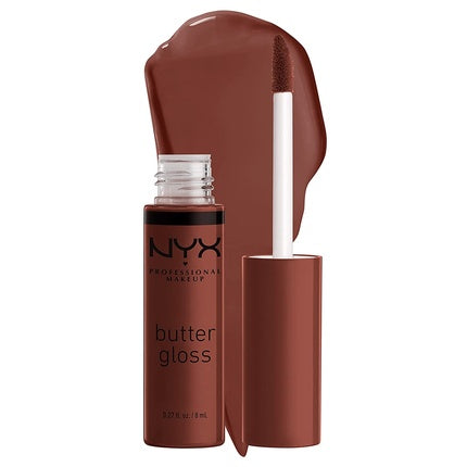 NYX Professional Makeup Butter Gloss Brown Sugar Non-Sticky Lip Gloss 0.27 Fl Oz - Brownie Drip