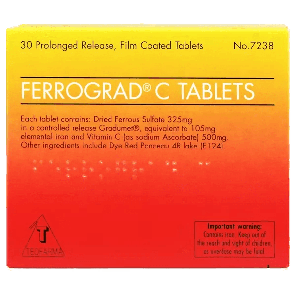 Ferrograd C Filmtabs Blister Pack of 30 - welzo