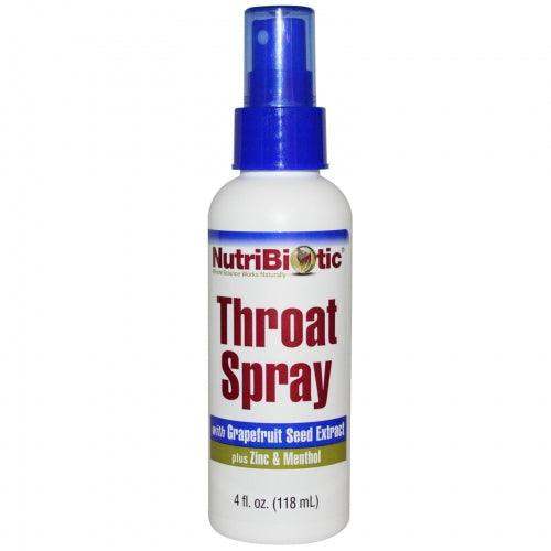 First Aid Throat Spray, 4 fl oz (118 ml) - NutriBiotic - welzo