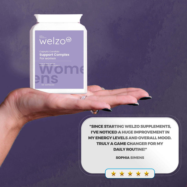 Welzo Caprylic Candida Support Complex for Women 60 Capsules