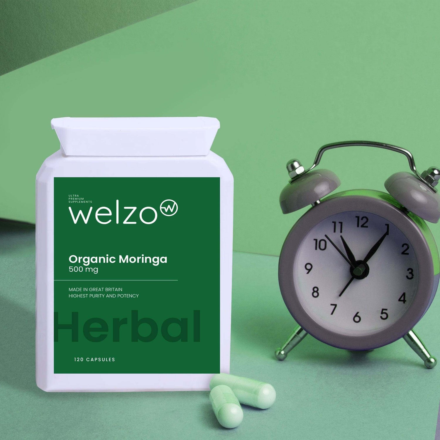 Welzo Organic Moringa 500mg 120 Capsules