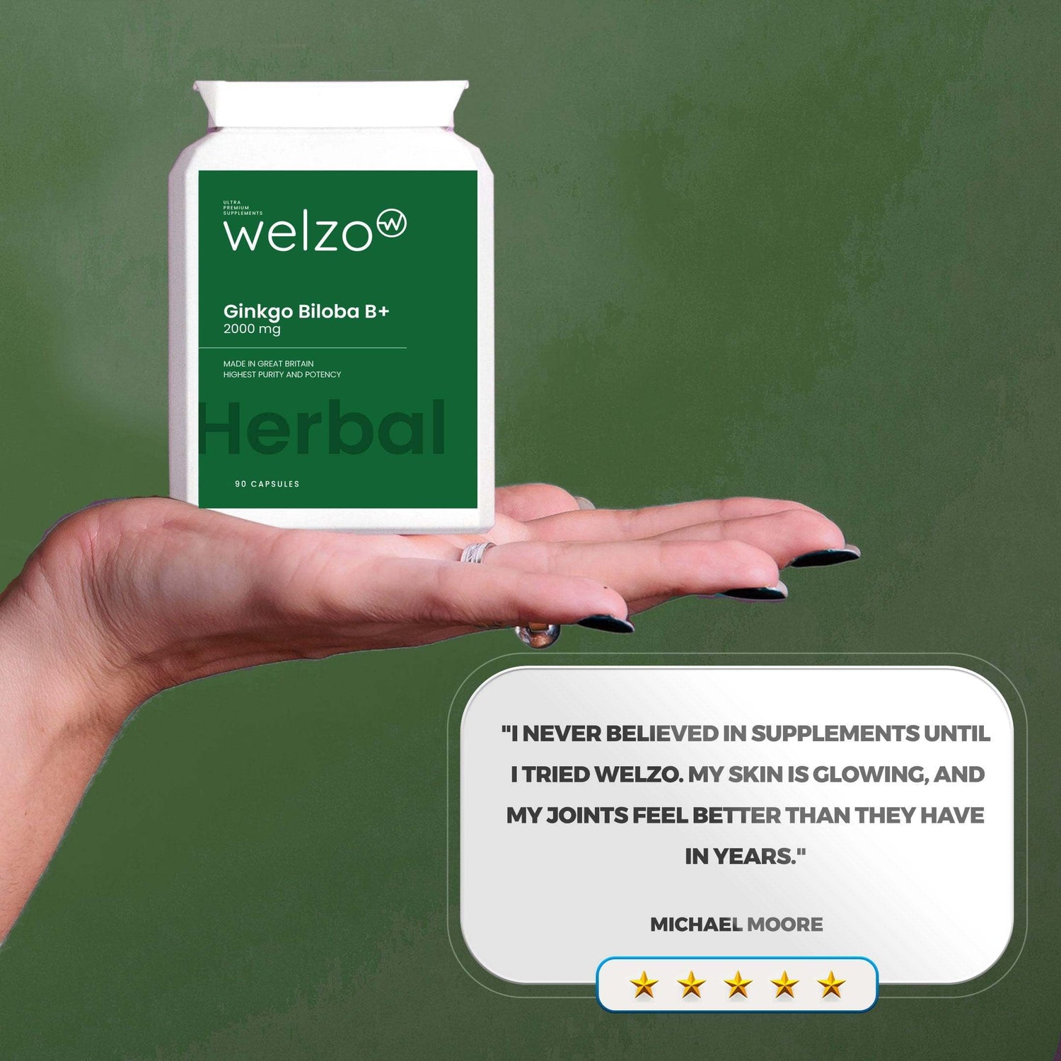 Welzo Ginkgo Biloba B+ 2000mg 90 Capsules