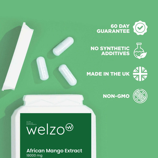 Welzo African Mango Extract 18000mg 60 Capsules