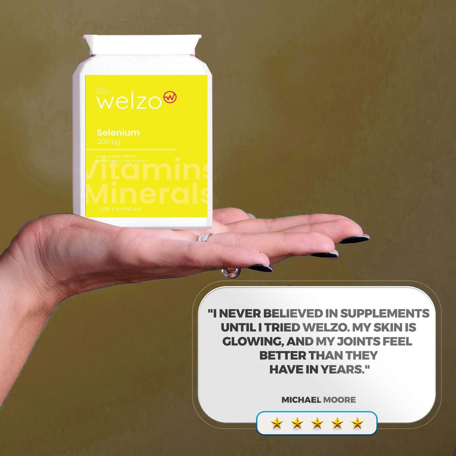 Welzo Selenium 200µg 120 Capsules