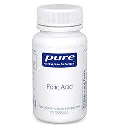 Folic Acid 800mcg 60 veg caps - Pure Encapsulations - welzo