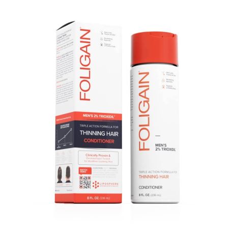 Foligain trojni akcijski balzam za redčenje las za moške z 2% trioksidila (8 fl oz) 236ml