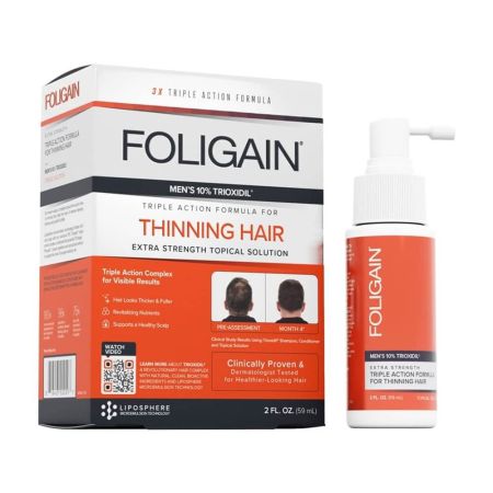 Foligain Triple Action Formule complète pour les cheveux amincis