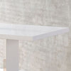 120cm White High Gloss Dining Table – Frias Modern Chrome Base & Chunky Legs