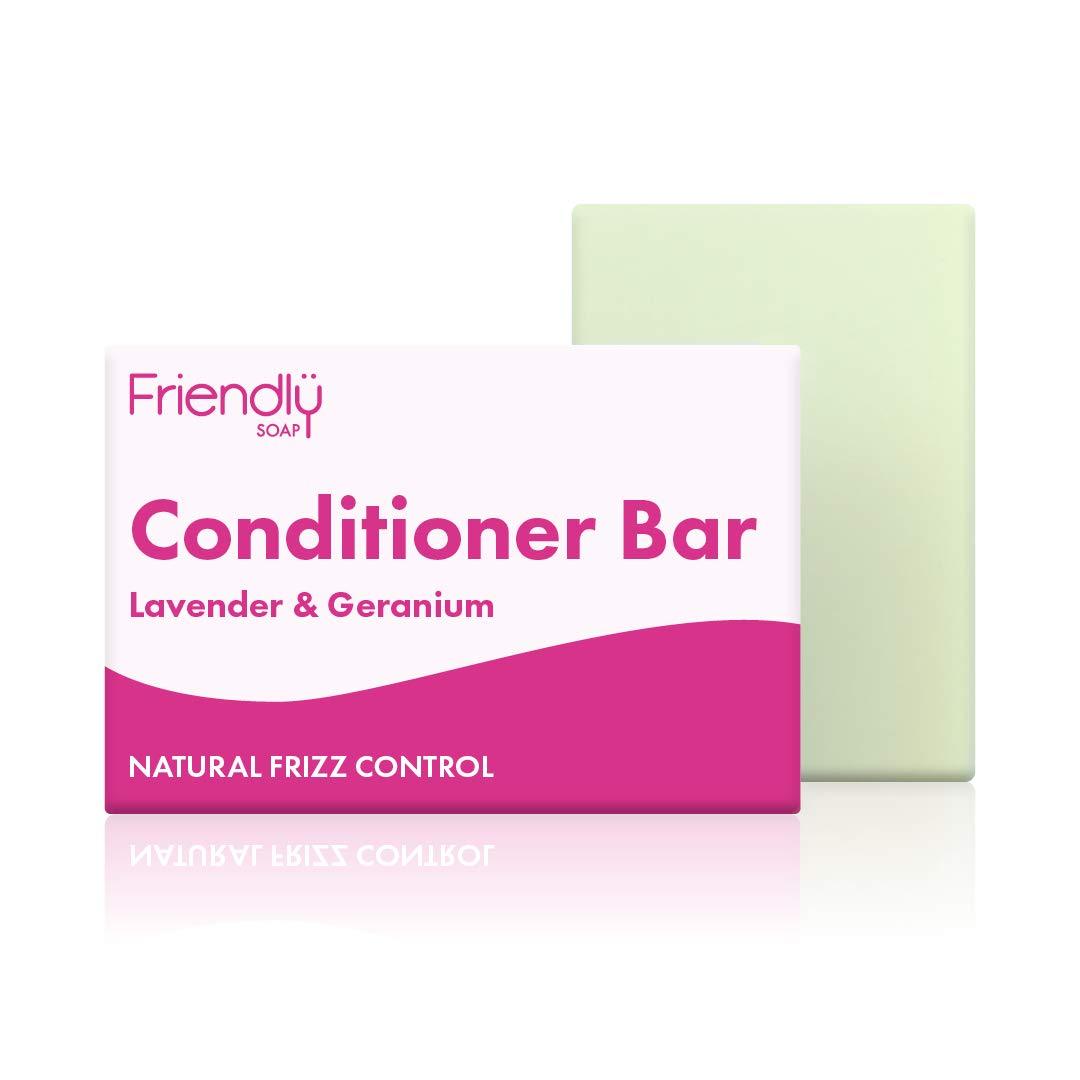 Friendly Soap Lavender & Geranium Conditioner Bar 95g - welzo
