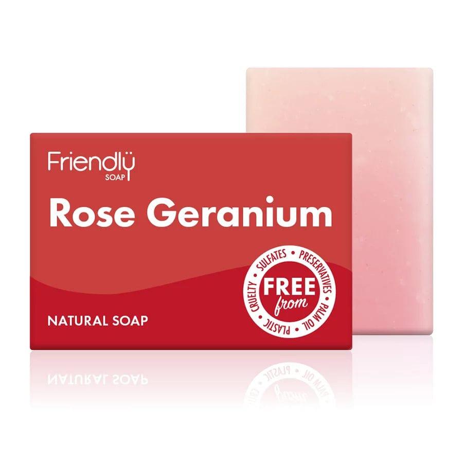 Friendly Soap Rose Geranium Soap 95g - welzo