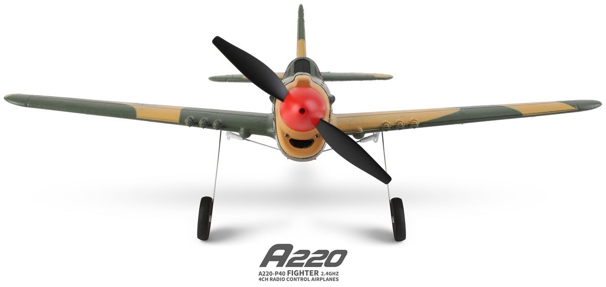 SkyRaptor P40 Warbird RTF αεροπλάνο RC 4 καναλιών με γυροσκόπιο αυτόματου πιλότου