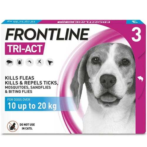 Frontline Tri-Act Spot On Medium Dogs Pipettes Pack of 3 - welzo