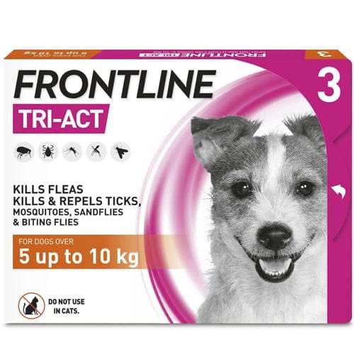 Frontline Tri-Act Spot On Small Dogs Pipettes Pack of 3 - welzo