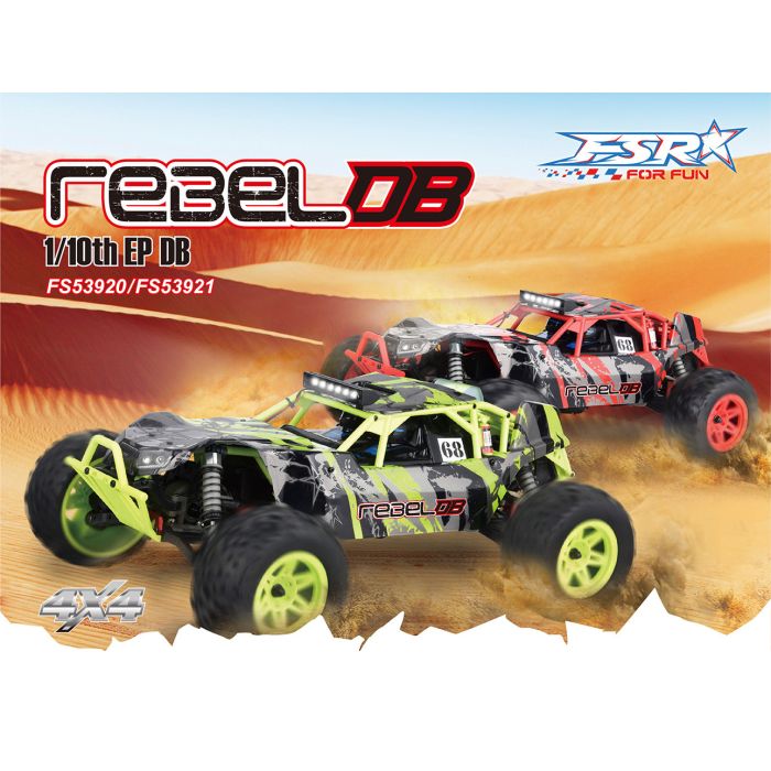 Buggy RC elettrico FS Rebel DB 1:10 RTR - Verde (Copia)