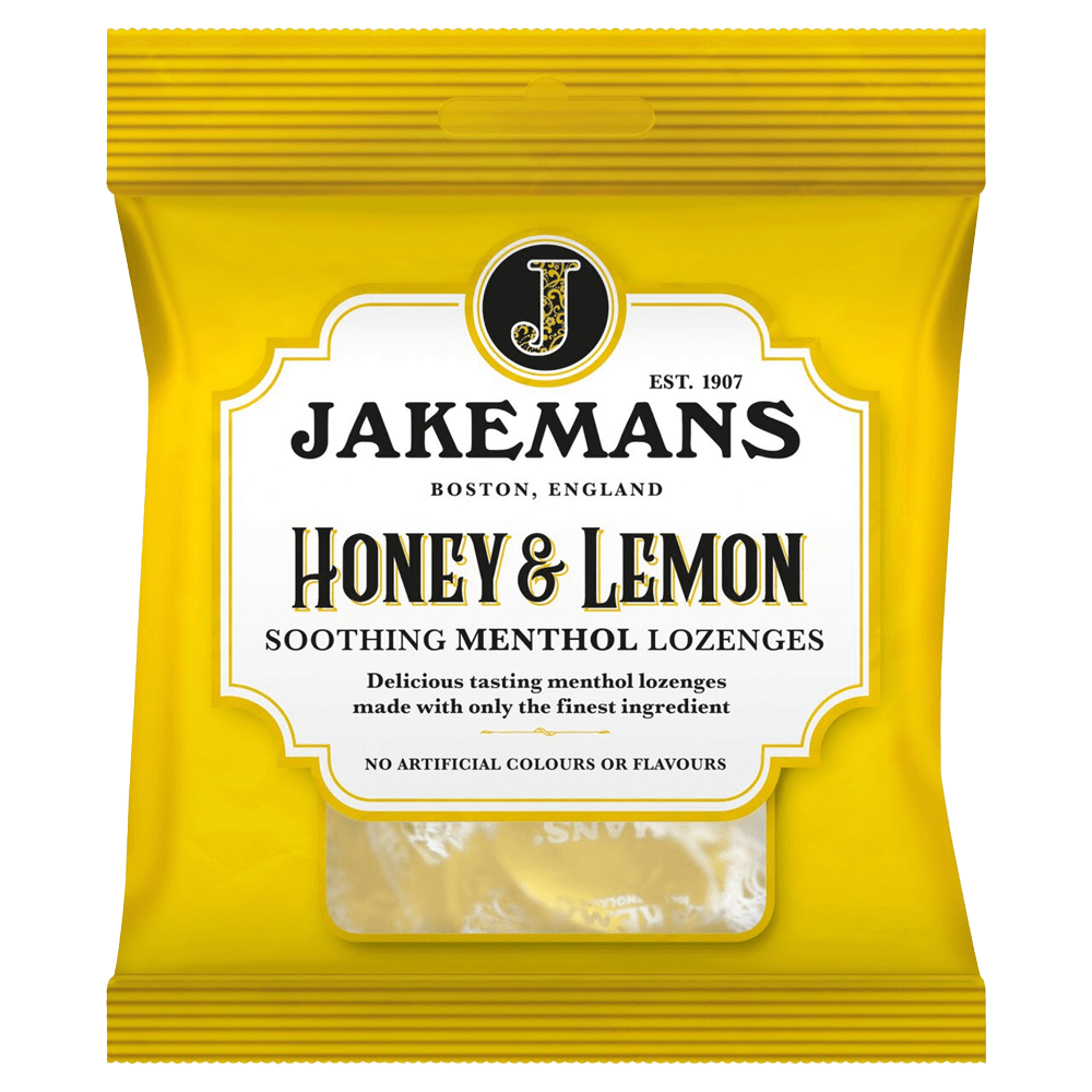 Jakemans Cough Sweets Honey & Lemon Menthol 73g - welzo