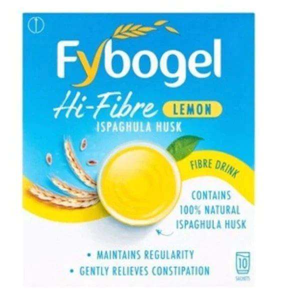 Fybogel Hi-Fibre ispaghula husk sachets, a bulk-forming fibre supplement available at Welzo
