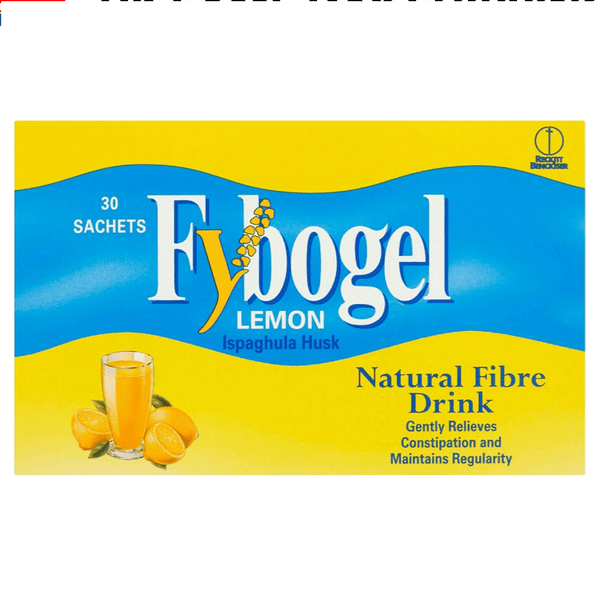 Fybogel Lemon Flavoured Laxative Sachets Pack of 30 x 2 - welzo