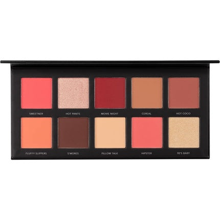 LaRoc Pro 10 Shade Eyeshadow Palette Colourful Eye Makeup Cosmetic Beauty High Pigmented Pressed Powder Colour Face Palette Long Lasting MUA - Pyjama Party