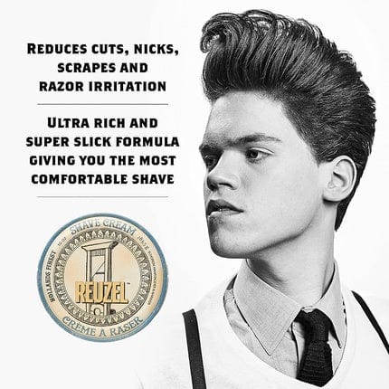 Reuzel Shave Cream Reduces Cuts and Nicks Highly Concentrated Rich and Super-Slick Formula Closest Most Comfortable Shave Reduce Scrapes and Razor Irritation Vegan Formula 283g