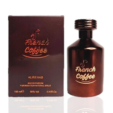 Al-Rehab French Coffee Eau de Parfum Spray for Unisex 3.4 Ounce Coffee 3.4 Fl Oz