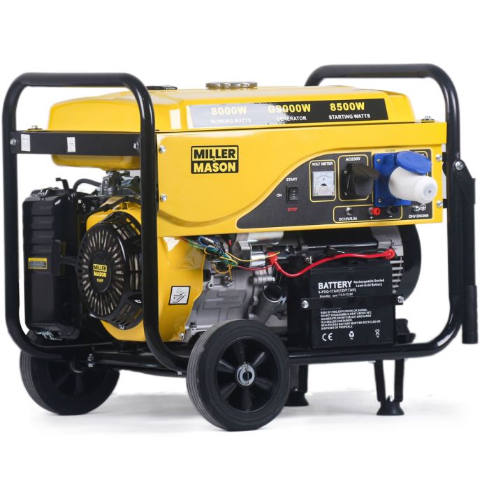 Přenosný klíčový start benzínový generátor motoru 10,5 kVa 16hp 4stroke G9000W