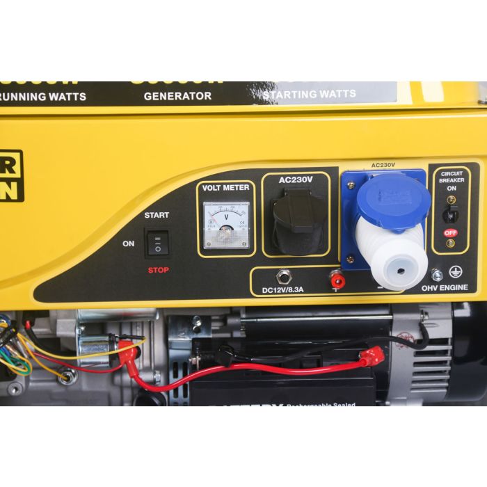 Přenosný klíčový start benzínový generátor motoru 10,5 kVa 16hp 4stroke G9000W