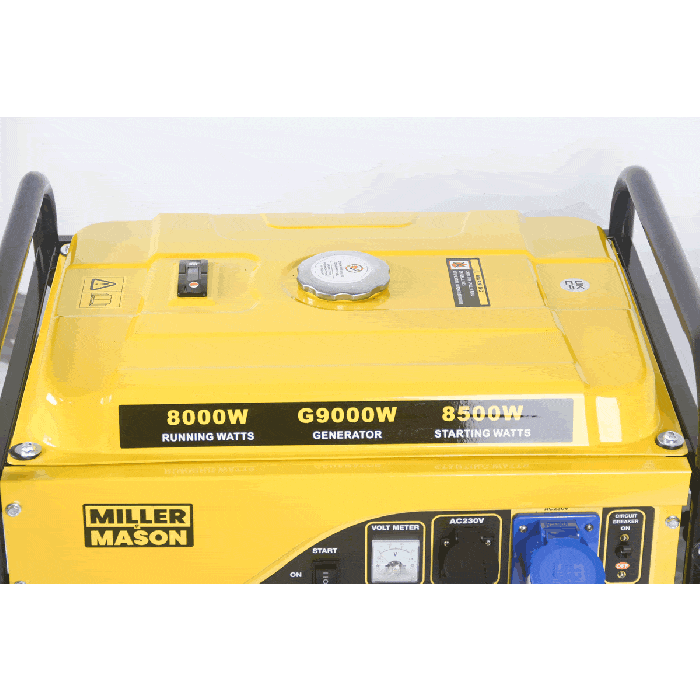 Přenosný klíčový start benzínový generátor motoru 10,5 kVa 16hp 4stroke G9000W