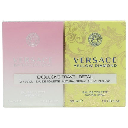 Versace poklon set - 30ml žuti dijamant eau de toaletni sprej + 30 ml svijetli kristalni eau eau