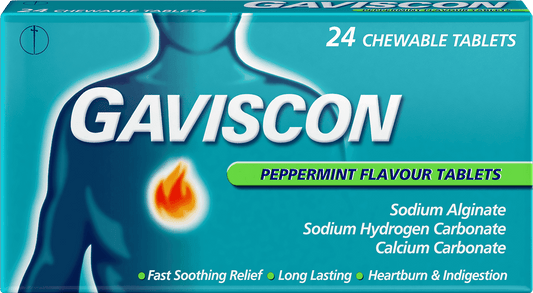 Gaviscon 250mg Peppermint Tablets Pack of 24 - welzo