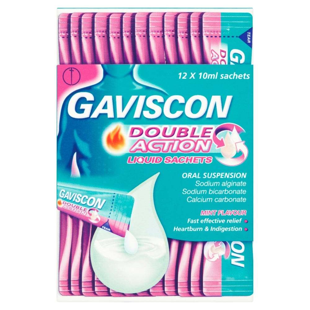 Gaviscon Double Action Liquid Sachets 10ml Pack of 12 - welzo