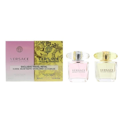 Set regalo Versace - 30 ml di diamante giallo eau de toilette spray + 30 ml di cristallo luminoso