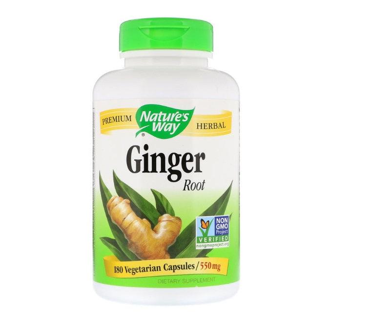Ginger Root 550mg (180 capsules) - Nature's Way - welzo