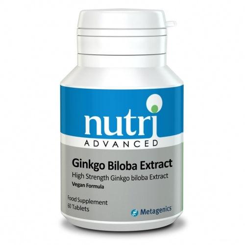 Ginkgo Biloba Extract 60 Tablets - Nutri Advanced - welzo