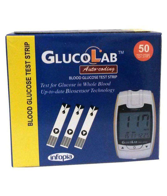 GlucoLab Blood Glucose Test Strips Pack of 50 - welzo