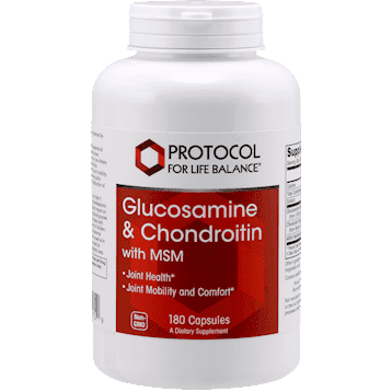 Glucosamine & Chondroitin w/ MSM 180 caps - Protocol For Life Balance - welzo