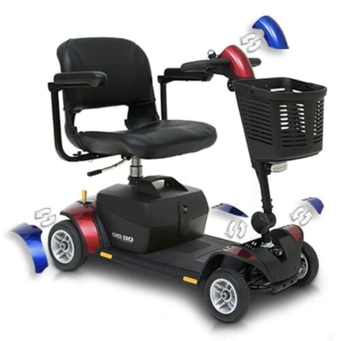 Go Go Elite Traveler LX 4 Boot Mobility Scooter - Lichtgewicht, draagbaar en 4 mph