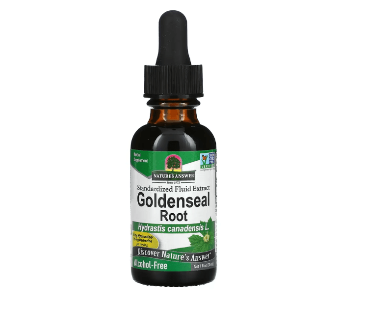 Goldenseal Root, Standardized Fluid Extract, Alcohol-Free, 1 fl oz (30 ml) - Nature's Answer - welzo