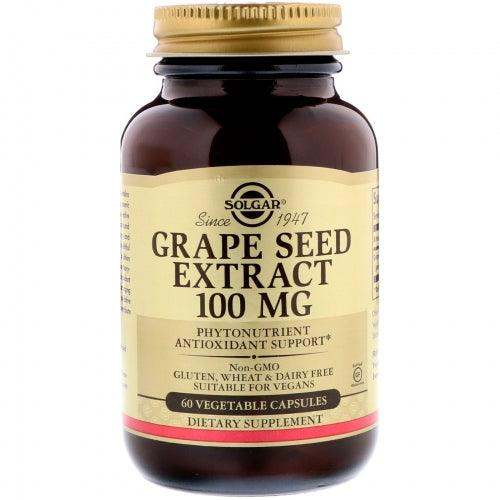 Grape Seed Extract, 100 mg, 60 Vegetable Capsules - Solgar - welzo