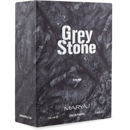 GREY STONE Eau De Parfum For Men by Maryaj 100ml - Juicy Fruity Citrus Scent - Woody Balsamic Base of Sandalwood, Patchouli, Tonka - Uplifting Fragrance for the Young at Heart