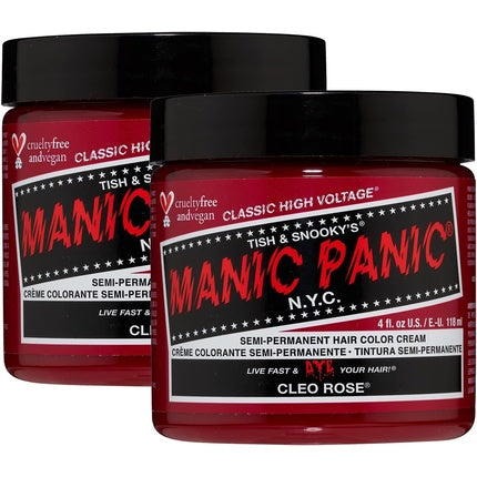 Manic Panic Cleo Rose Classic Creme Vegan Cruelty Free Red Semi Permanent Hair Dye 118ml