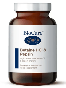 HCL Pepsin - 90 Vegs Caps - BioCare - welzo