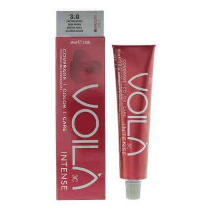 Intercosmo Voila 3C Intense 3.0 Dark Brown Hair Color 60ml For Women