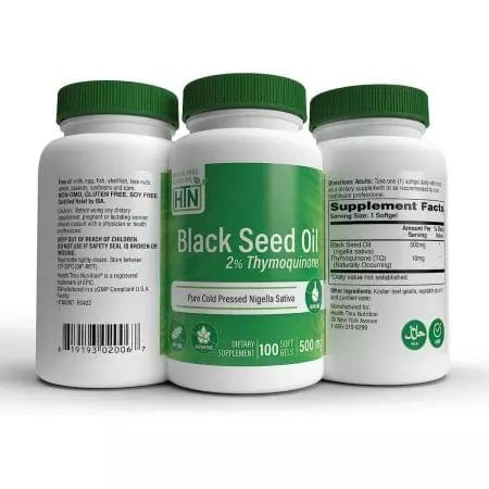 Health Thru Nutrition Black Seed Oil 500mg 100 Softgels