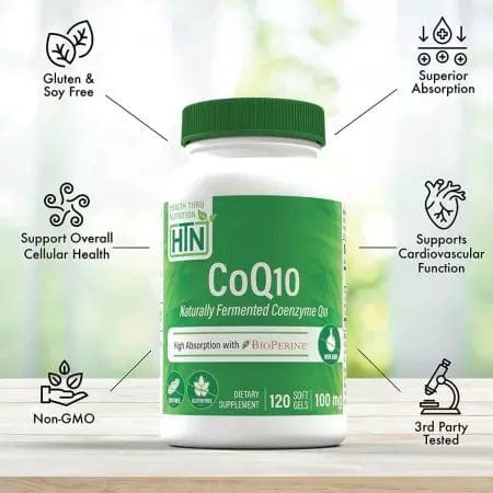 Health Thru Nutrition CoQ10 con bioperina 100mg